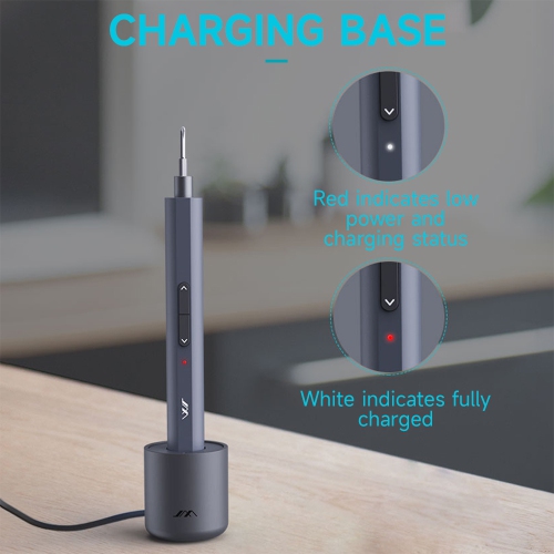 Rechargeable Mini Electric Screwdriver, 0.35N.m Torque, 30 Magnetic Drill Bits, 360° LED Lighting, Magnetic Storage, Perfect for Phone, Camera,