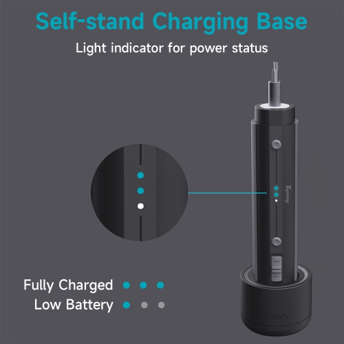 3.6V Electric Screwdriver Set, 38-in-1, 220RPM, 4N.m Torque, 2000mAh Li-Ion Battery, LED Lighting & Charging Base, Ideal for Electronics, Phone,