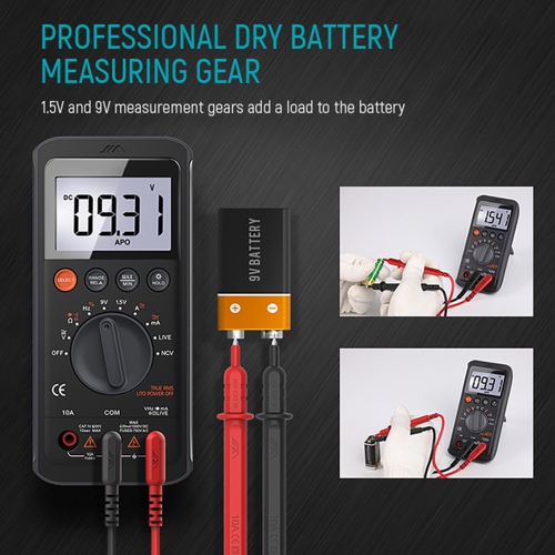Digital Multimeter Tester, 6000 Counts, DC/AC Voltmeter, Measures Voltage, Current, Resistance, Continuity & Diodes, Auto Range, Ideal for Household