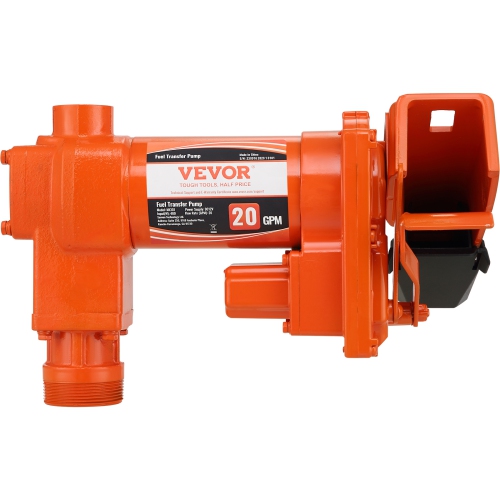 VEVOR 1/4 HP Fuel Transfer Pump, 12V DC 20 GPM, High Flow Cast Iron Gasoline Extractor Pump with Fuel Collection Box Design for Gasoline, Diesel,