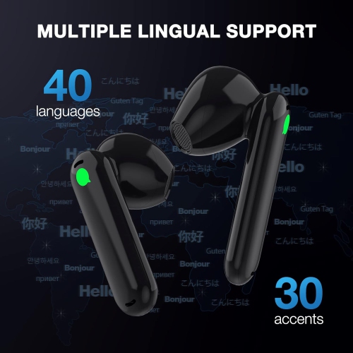 Translator device, earphone simultaneous translation, translator earplugs, with 40 languages, instant translator, fast response and revolutionary