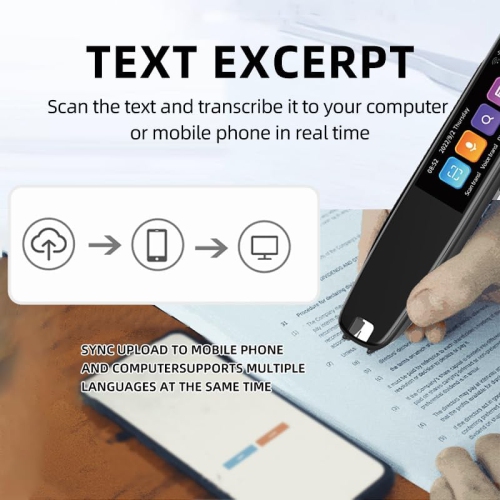 Stylo de lecture à balayage de traduction, stylo de traduction de langues, dispositif de synthèse de texte à parole, adapté aux apprenants de