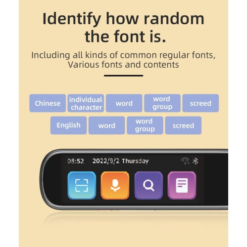 Stylo de lecture à balayage de traduction, stylo de traduction de langues, dispositif de synthèse de texte à parole, adapté aux apprenants de