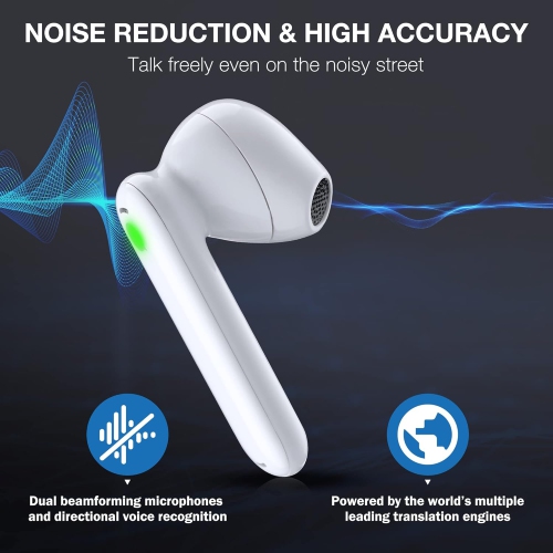 Translator device, earphone simultaneous translation, translator earplugs, with 40 languages, instant translator, fast response and revolutionary