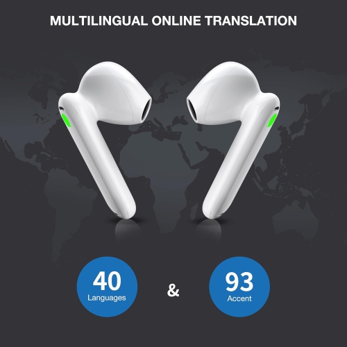 Translator device, earphone simultaneous translation, translator earplugs, with 40 languages, instant translator, fast response and revolutionary