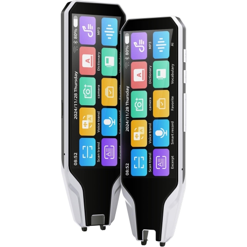 Stylo de traduction de langue de lecture IA, numériseur de traduction, 134 langues ​​Et accents, dispositif de traduction instantanée, son HD, longue