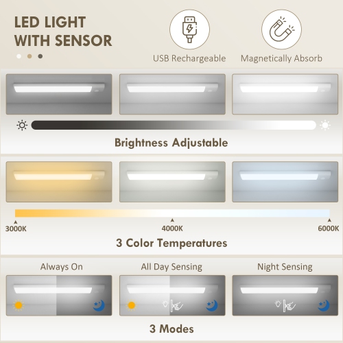Armoire garde-manger de 71&nbsp;po de HOMCOM avec lampe à capteur de mouvement LED, garde-manger autonome avec 6 supports à épices, grande armoire de