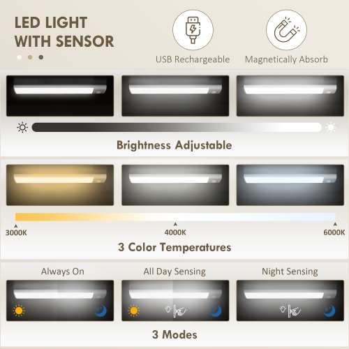 HOMCOM 71" Pantry Cabinet with LED Motion Sensor Light, Freestanding Kitchen Pantry with 6 Spice Racks, Drawer and Adjustable Shelves, Tall Buffet