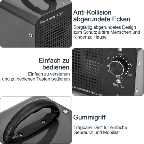 Générateur professionnel d'ozone – taux de purification d'air de 99 % pour plus de 61 mètres carrés | Tuer rapidement les bactéries, la moisissure et