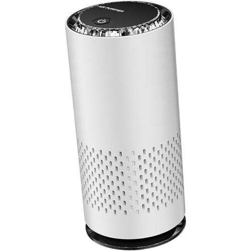 Mini air purifier plug and play compact low noise with colored light air purifier suitable for car, office and bedroom,