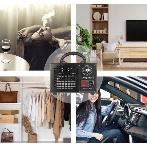 Générateur d'ozone puissant – Minuterie de 60 minutes | Couvre 120 m2 d'espace | Élimine les moisissures, les allergènes et les odeurs tenaces,