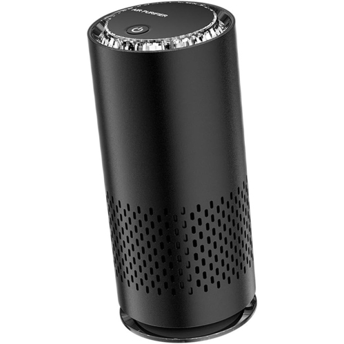 Mini air purifier plug and play compact low noise with colored light air purifier suitable for car, office and bedroom,