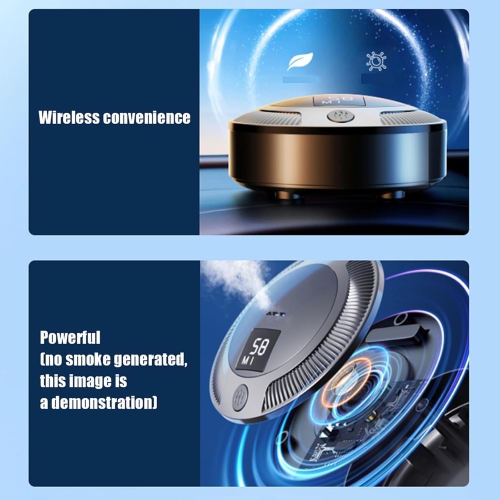 Portable ozone air purifier, rechargeable wireless, negative ion sterilization, car air purifier, mini portable, suitable for car, home and wardrobe