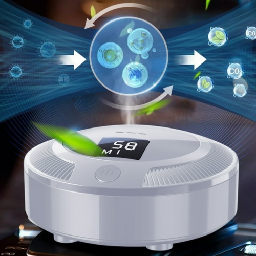Portable ozone air purifier, rechargeable wireless, negative ion sterilization, car air purifier, mini portable, suitable for car, home and wardrobe