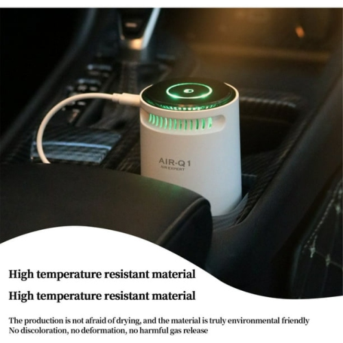 Car negative ion air purifier - removes formaldehyde, odor, sterilizes negative ions, ambient light, silent, suitable for use in the cab and office