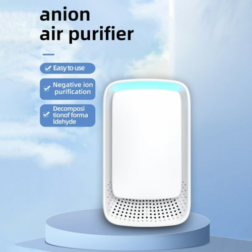 Mini air purifier, car filter, home purifier - fast 10-minute purification, portable and quiet, one-button operation - ideal for home, office and