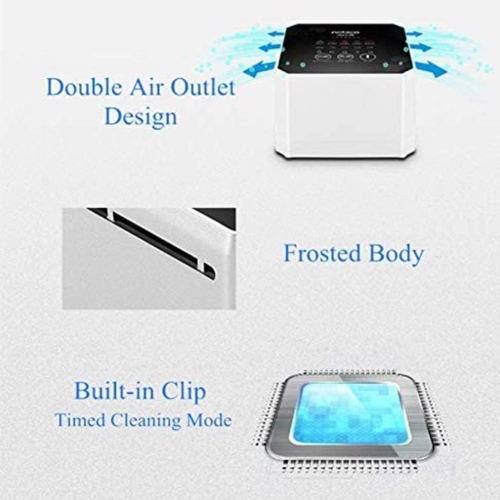 Purificateur d'air 3-en-1 avec générateur d'ions négatifs – Filtration intelligente en 3 étapes pour éliminer la fumée, le formaldéhyde et le PM2.5 –