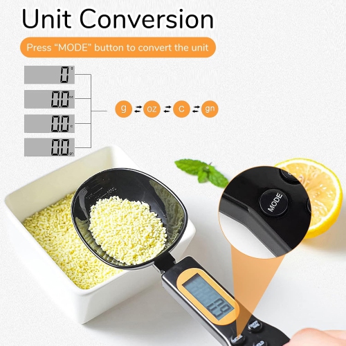 Digital Spoon Scale, Digital Kitchen Scale 500g/0.1g Kitchen Measuring Spoon Food Scale Digital Multi-function, Accurate LCD Display