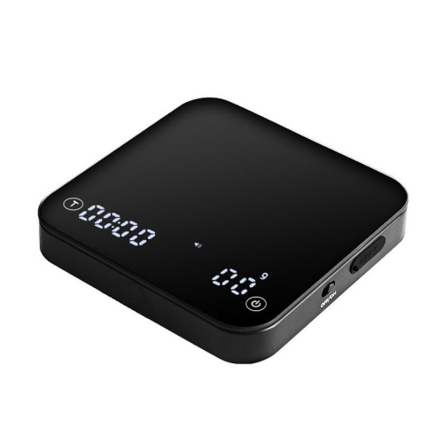 GREEN SCENIC  Tempered Glass Hand Brewed Coffee Electronic Scale Mini Coffee Scale Italian Gram Scale Accurate Timing Weighing Kitchen Scale