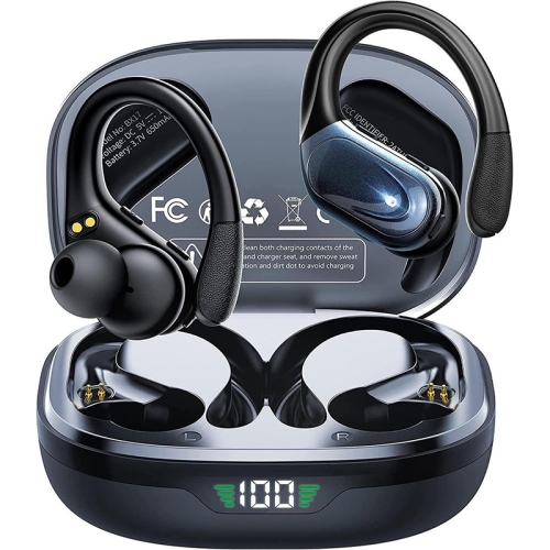 MAXXUS  True Wireless Earbudstooth In-Ear Headphones \w Built-In Mic, 75 Hours Playtime, Digital Display, Perfect for Music Or Private Phone Call Use