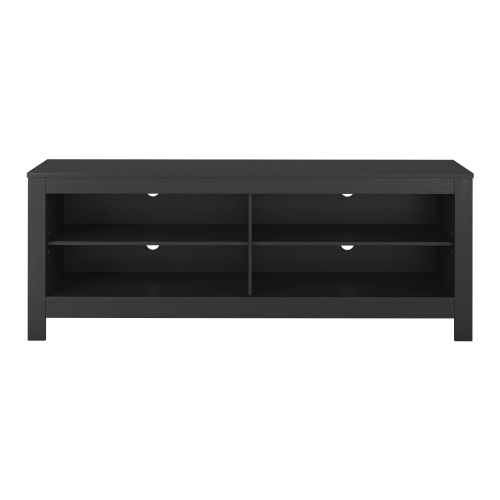 Meuble en bois Norio de Corliving pour téléviseur de 75&nbsp;po et moins avec tablettes de rangement ouvertes, console multimédia moderne pour le