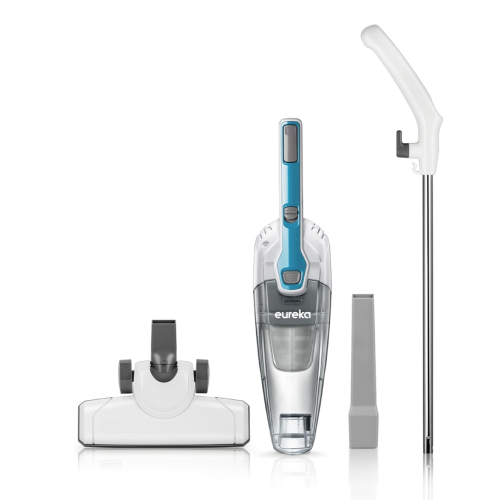Home Lightweight Corded Stick Vacuum Cleaner, Powerful Suction Convenient Small Vacuum for Hard Floor, 3-in-1 Hand Vacuum, Aqua Blue, NES100
