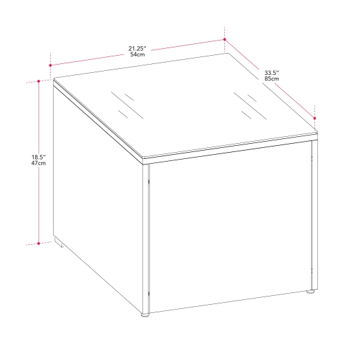 CorLiving Solterra Grey Resin Rattan Wicker Rectangular Patio Coffee Table with Glass Top