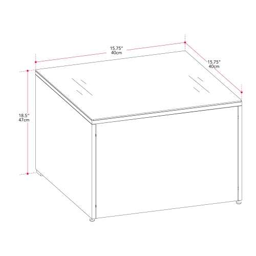 Table d'appoint carrée en osier de résine gris Solterra de CorLiving avec dessus en verre