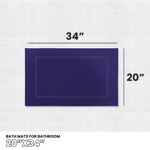 Tapis de bain Canadian Linen Yukon, paq. 2, 20�x 34�, léger, séchage rapide, cadre cadre photo, tapis de bain en coton [pas tapis de salle de bain],