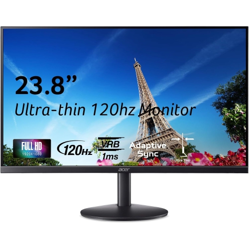 Open Box - Acer 23.8" Ultra-Thin Full HD 120Hz 1ms VRB IPS Adaptive-Sync Monitor w/ 2 Years Warranty