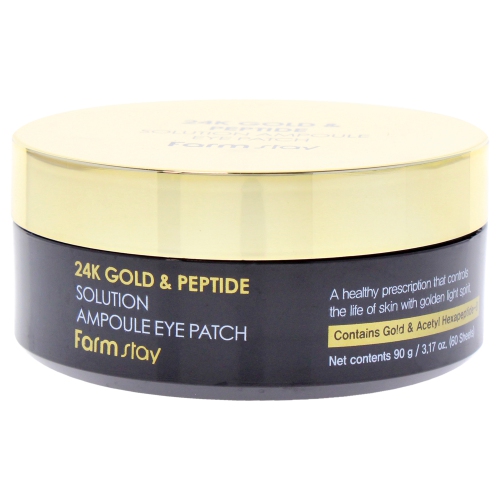 Eye Patch 24 K Gold et Peptide Perfect Ampoule de FarmStay pour femmes - Eye Patch 60 pièces