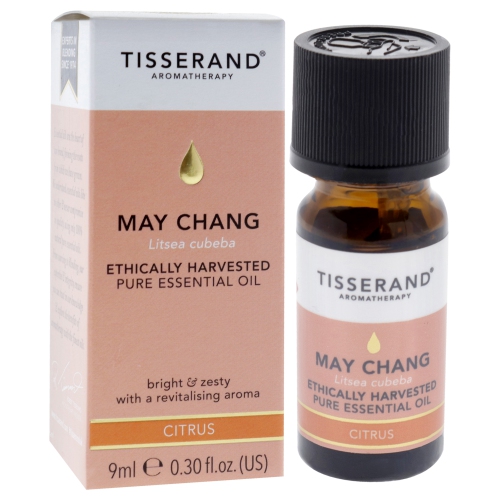Ethically Harvested Pure Essential Oil - May Chang by Tisserand for Unisex - 0.30 oz Oil