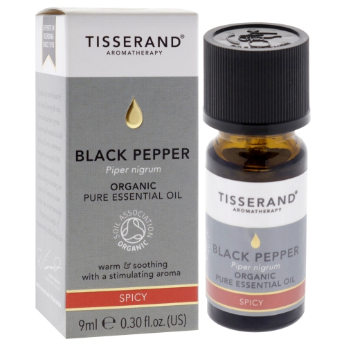 Organic Pure Essential Oil - Black Pepper by Tisserand for Unisex - 0.30 oz Oil