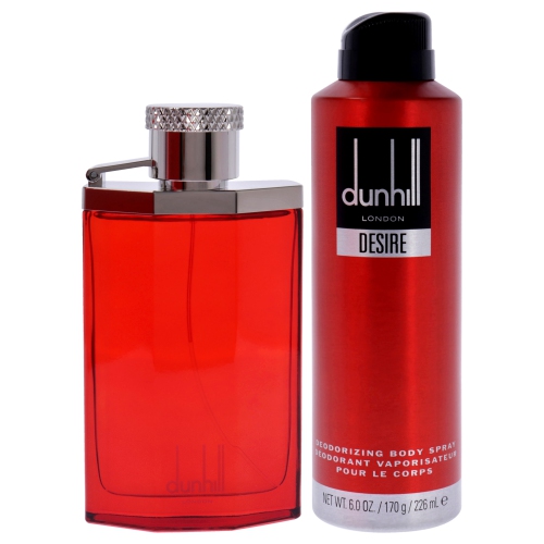 Desire Red by Alfred Dunhill for Men - 2 Pc Gift Set 3.4oz EDT Spray, 6oz Deodorant Spray