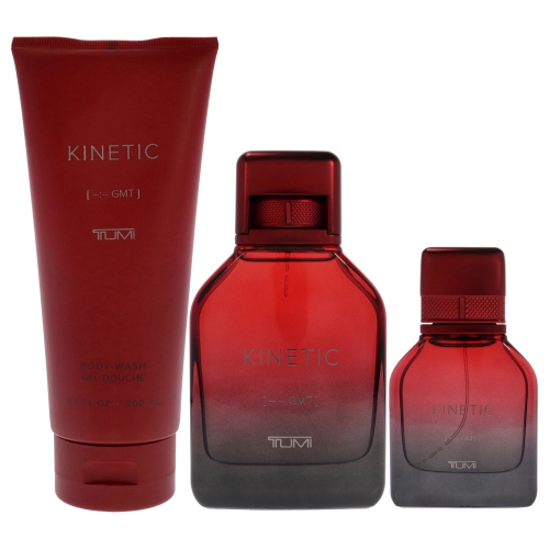 Kinetic by Tumi pour hommes – Coffret-cadeau de 3 pièces 3,4&nbsp;oz en aérosol, 1&nbsp;oz en vaporisateur, 6,7&nbsp;oz pour le corps