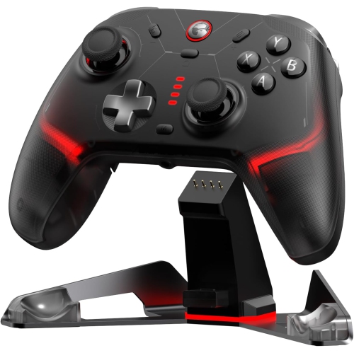 GameSir Cyclone 2 PC Controller with Mag-Res TMR Sticks, RGB Lighting, and Charging Dock for PC, Switch, iOS, Android - Black