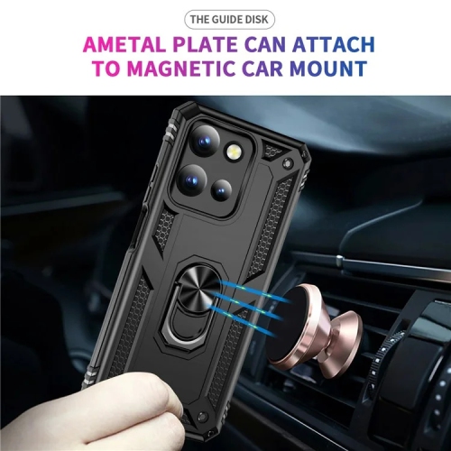 [CS] Étui rigide magnétique hybride avec support à anneau pour Motorola Moto G Power 5G 2025, marine