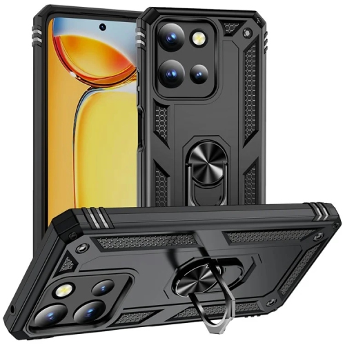 [CS] Étui rigide magnétique hybride avec support à anneau pour Motorola Moto G 5G 2025, noir