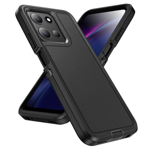 [CS] Triple Layers Shockproof Heavy Duty Defender Hard Case for Motorola Moto G Power 5G 2025, Black