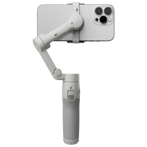 Stabilisateur à cardan Osmo Mobile 7 de DJI pour téléphone intelligent - Gris pâle