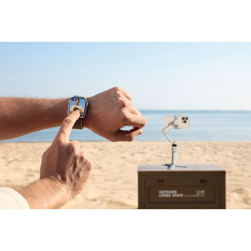 Stabilisateur à cardan Osmo Mobile 7 de DJI pour téléphone intelligent - Gris pâle