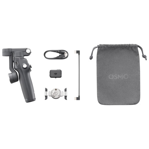 Stabilisateur à cardan Osmo Mobile 7P de DJI pour téléphone intelligent - Gris foncé