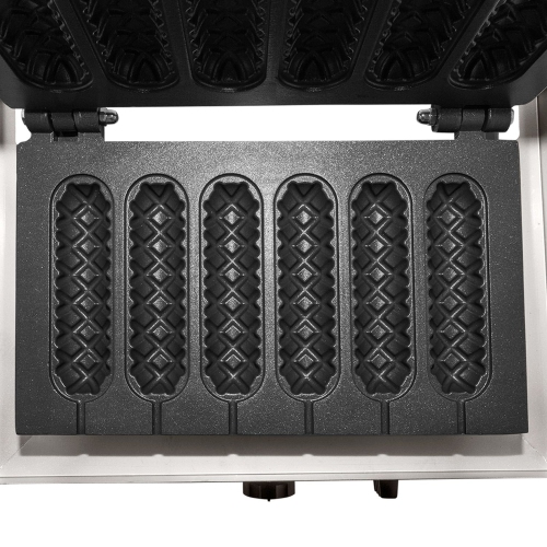 GR-XCXX6 Corn Dog Waffle Maker Commercial | 6 PCS | Hotdog Waffle Maker | Stainless Steel | 110V