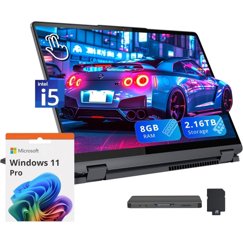 Lenovo IdeaPad Flex 5i 14" WUXGA Touch 2-in-1 Laptop, Intel i5-1235U,2.16TB Storage, 8GB LPDDR4X, Backlit Keyboard,Win 11 Pro, Gray
