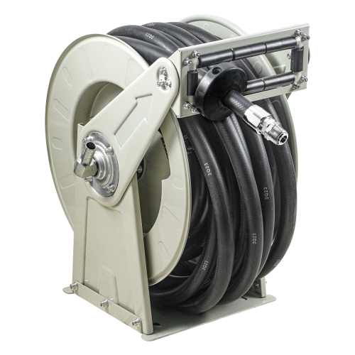 VEVOR 1" x 50' Fuel Hose Reel,Extra Long Retractable Diesel Hose Reel, 300PSI, Heavy-Duty Carbon Steel Construction with Automatic Fuel Nozzle, NBR