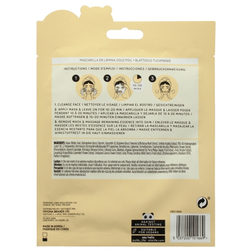 Sheet Mask - Gold Foil by Oh K! for Unisex - 1 Pc Mask