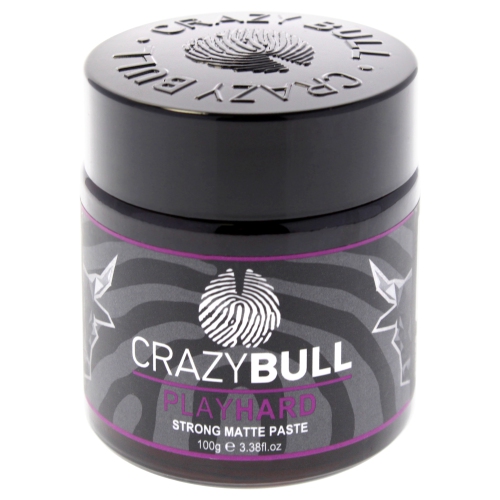Play Hard Paste - Strong Matte by Crazy Bull Hair for Men - 3.38 oz Paste