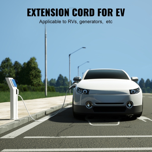 VEVOR 15 ft RV Extension Cord, 50 Amp, Heavy Duty STW RV Power Cord, NEMA 14-50R Female NEMA 14-50P Male Plug, with LED Indicator Handle 15A Adapter,