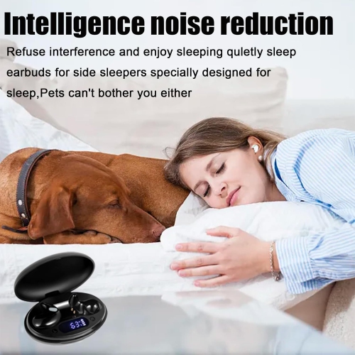Sleeping Earbuds, Invisible Mini Wireless Bluetooth Earphones, Waterproof Micro Earbuds with Charging Box