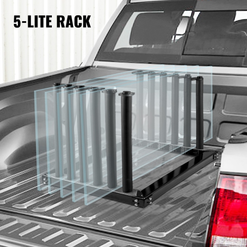 VEVOR 5-Lite Windshield Rack, Windshield Truck Rack Steel,Rack 24-Inch Height,Windshield Rack for Truck with PVC Pad & Foam Padding, Glass Rack for